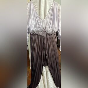 Ombré Ice Lavender/Brown Draped Goddess Dress